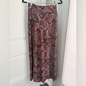 Express Burgundy and Black Paisley Pants